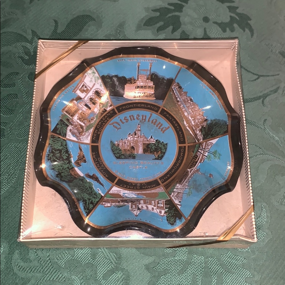 Vintage Disneyland Glass Candy Dish